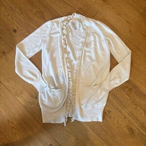 Victoria's Secret Cream Ruffle Cardigan